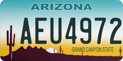 AZ license plate AEU4972
