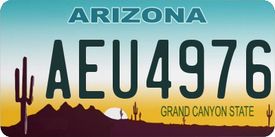 AZ license plate AEU4976