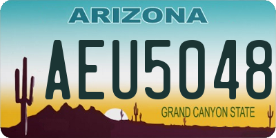 AZ license plate AEU5048