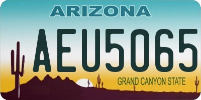 AZ license plate AEU5065