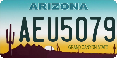 AZ license plate AEU5079