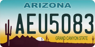 AZ license plate AEU5083