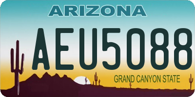 AZ license plate AEU5088