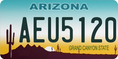 AZ license plate AEU5120