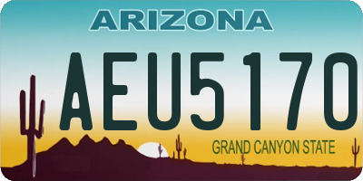 AZ license plate AEU5170