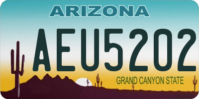 AZ license plate AEU5202