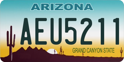 AZ license plate AEU5211