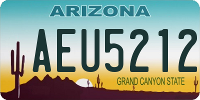 AZ license plate AEU5212