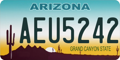AZ license plate AEU5242