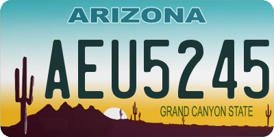 AZ license plate AEU5245