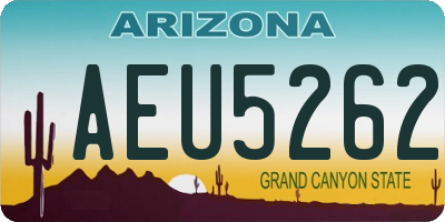 AZ license plate AEU5262