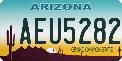 AZ license plate AEU5282