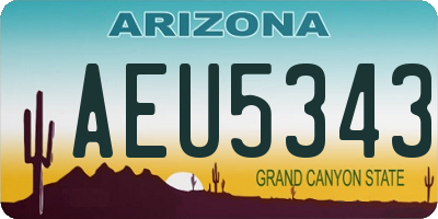 AZ license plate AEU5343