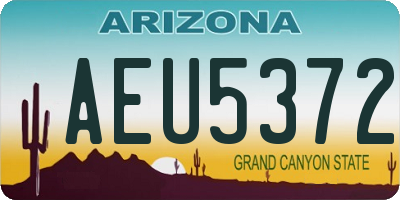 AZ license plate AEU5372