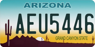 AZ license plate AEU5446