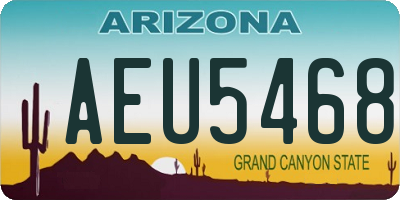 AZ license plate AEU5468