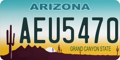 AZ license plate AEU5470