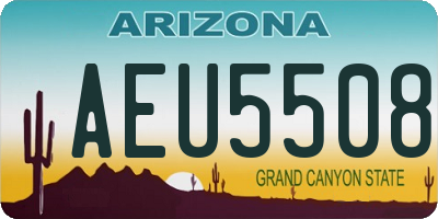 AZ license plate AEU5508