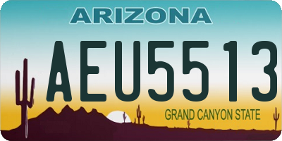 AZ license plate AEU5513