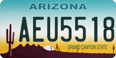 AZ license plate AEU5518
