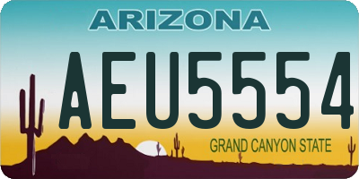 AZ license plate AEU5554