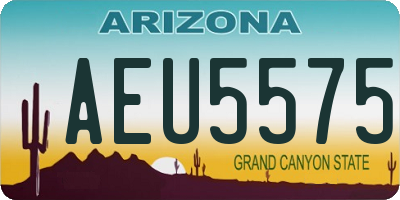 AZ license plate AEU5575