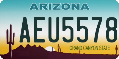 AZ license plate AEU5578