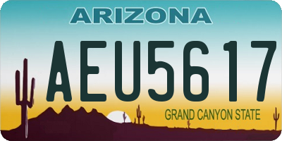 AZ license plate AEU5617
