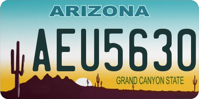 AZ license plate AEU5630