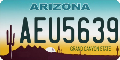 AZ license plate AEU5639