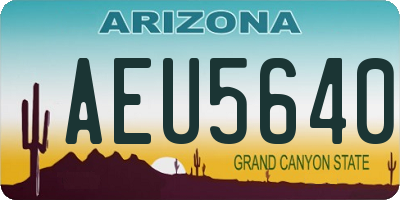 AZ license plate AEU5640