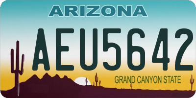 AZ license plate AEU5642