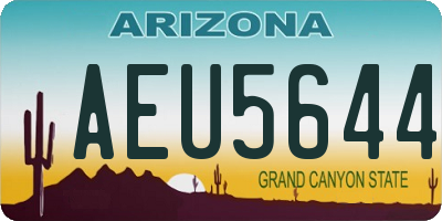 AZ license plate AEU5644