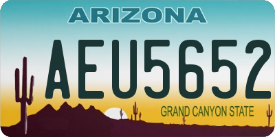 AZ license plate AEU5652