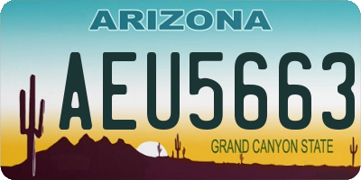 AZ license plate AEU5663