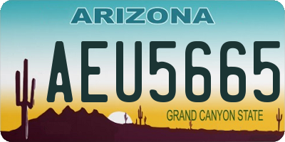 AZ license plate AEU5665