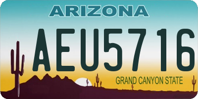 AZ license plate AEU5716