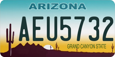 AZ license plate AEU5732