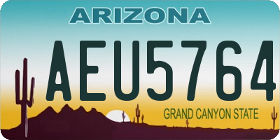 AZ license plate AEU5764