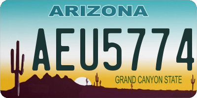 AZ license plate AEU5774