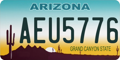 AZ license plate AEU5776