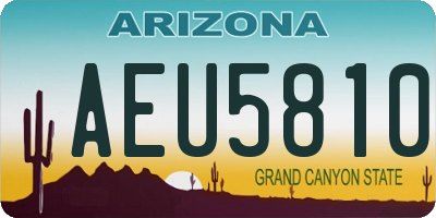 AZ license plate AEU5810