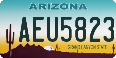 AZ license plate AEU5823