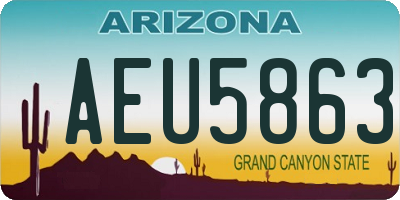 AZ license plate AEU5863