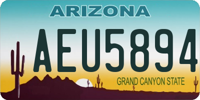 AZ license plate AEU5894