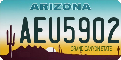 AZ license plate AEU5902
