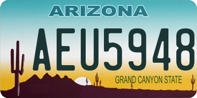AZ license plate AEU5948