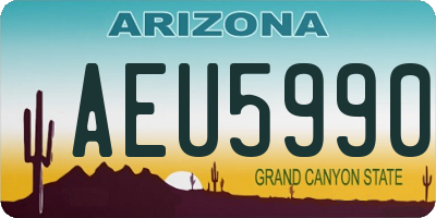 AZ license plate AEU5990