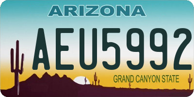 AZ license plate AEU5992