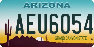 AZ license plate AEU6054
